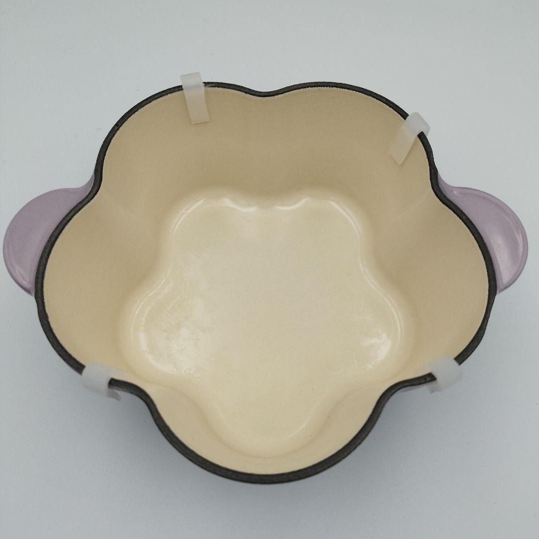 【美品】LE CREUSET ココットフルール 16cm ブルーベルパープル