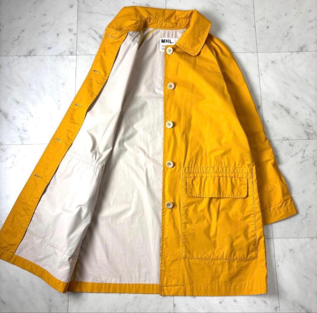 MHL. スプリングコート M ステンカラー マーガレットハウエル イエロー 春