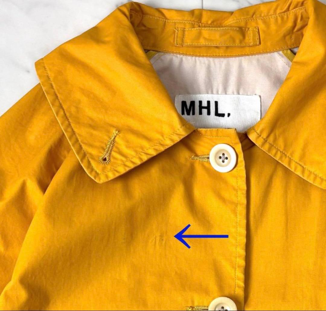 MHL. スプリングコート M ステンカラー マーガレットハウエル イエロー 春