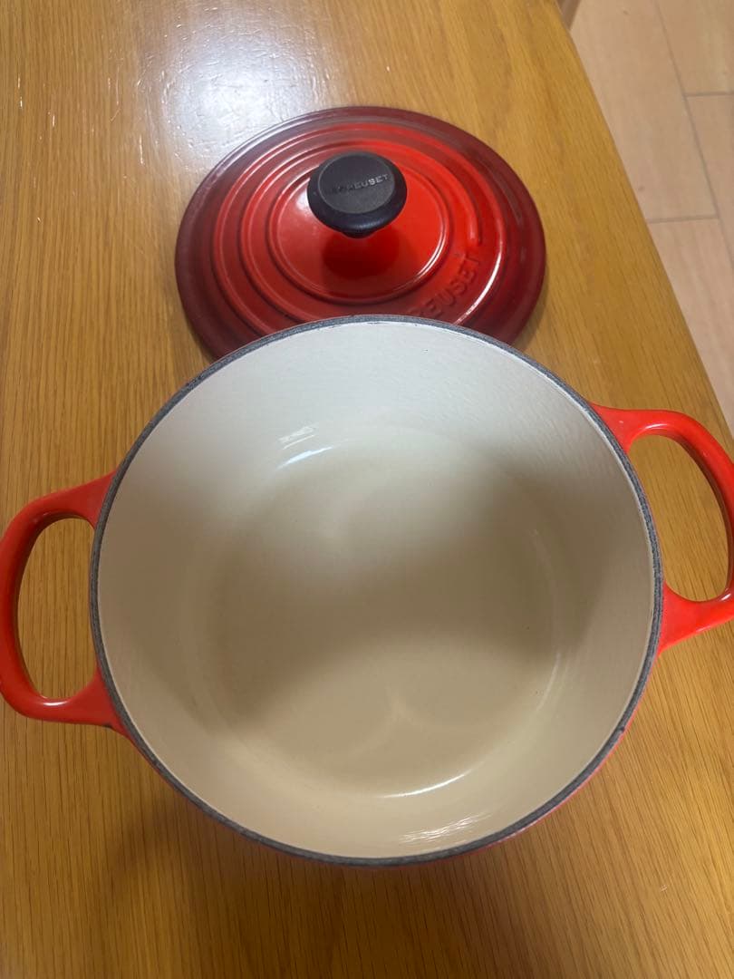 LE CREUSET 両手鍋 赤 18センチ