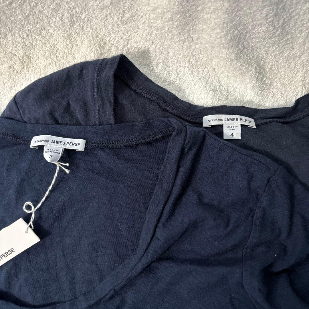 専用JAMES PERSE 2枚ネイビーTシャツセット(日本未入荷サイズ3と4)