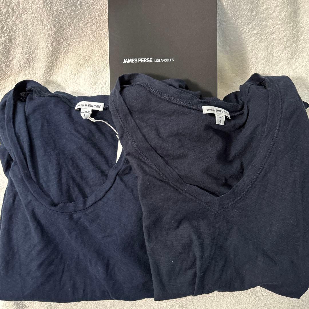 専用JAMES PERSE 2枚ネイビーTシャツセット(日本未入荷サイズ3と4)