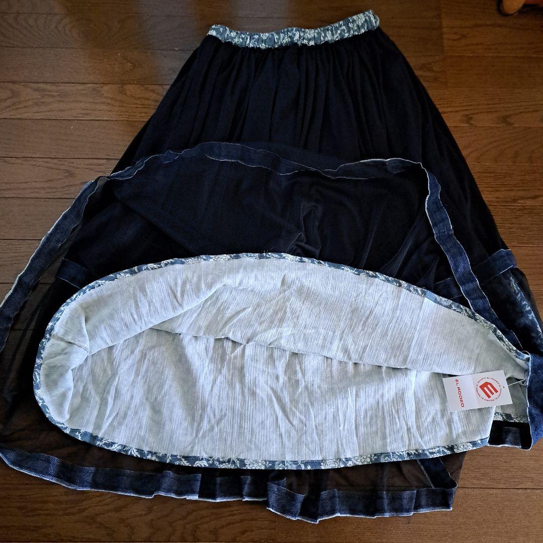 大幅値下げ！新品タグ付き！エルロデオのお洒落なロングスカート！13970円の品！