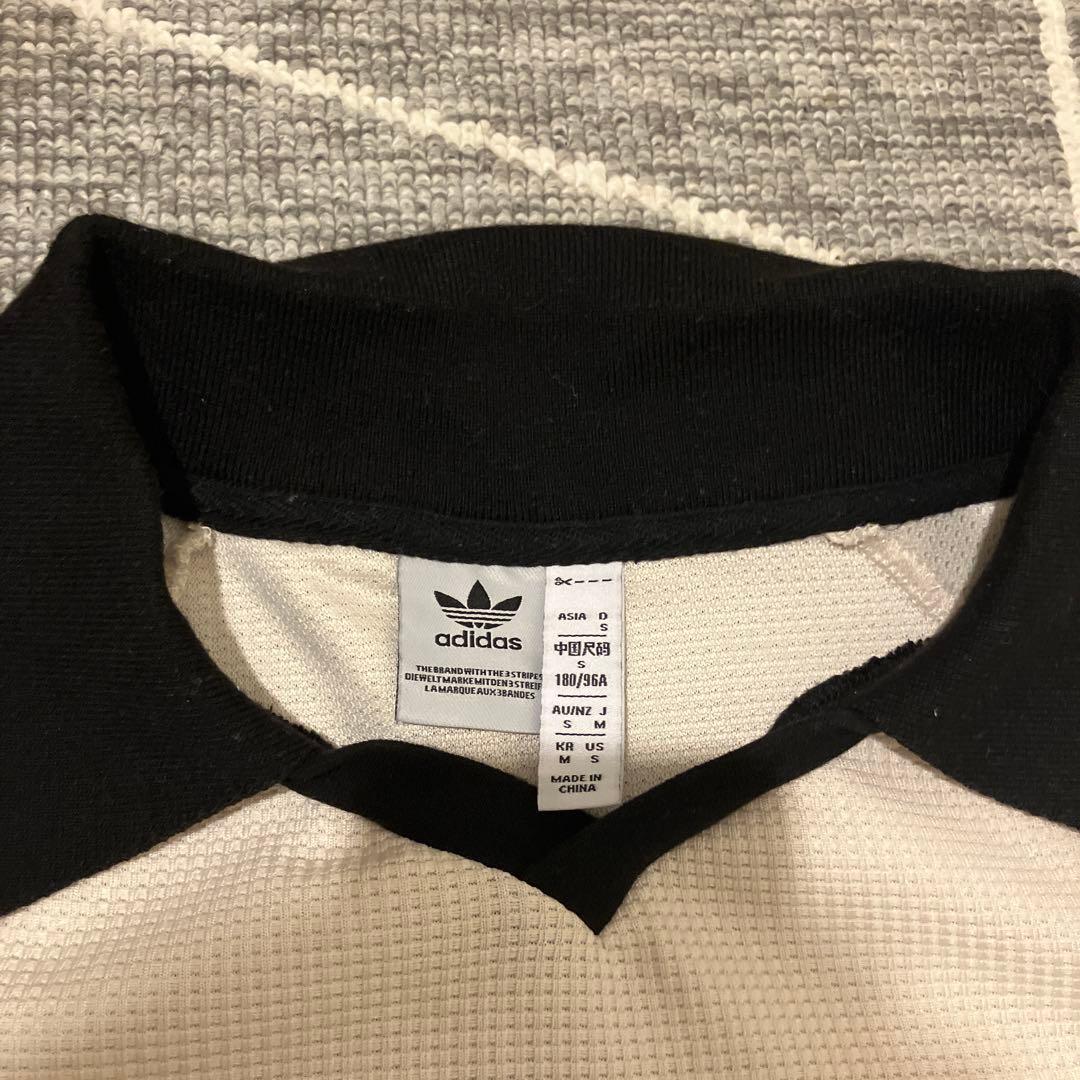 adidas ワッフル ポロシャツ Sサイズ ホワイト/ブラック