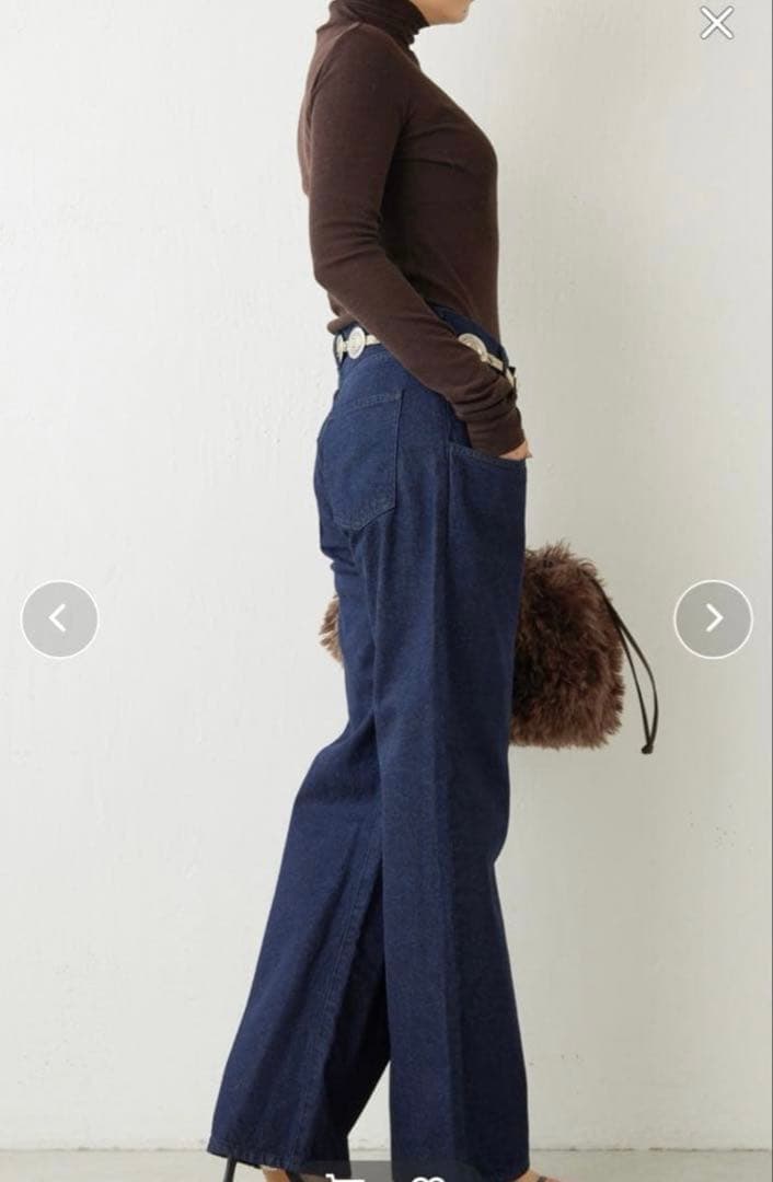 美品 ウィムガゼット ポケットデニムパンツ インディコ36