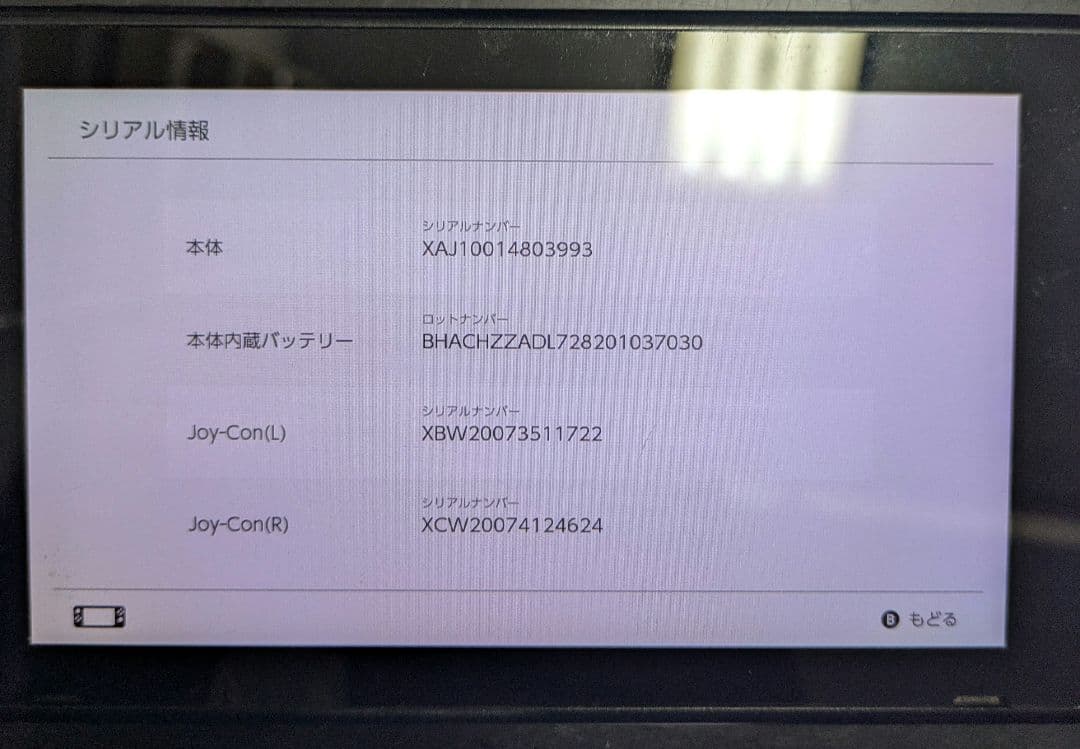 Nintendo Switch（2017年製・未対策機）②