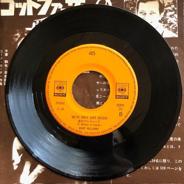 ゴッドファーザー愛のテーマ レコード アンディ・ウィリアムス e49y110