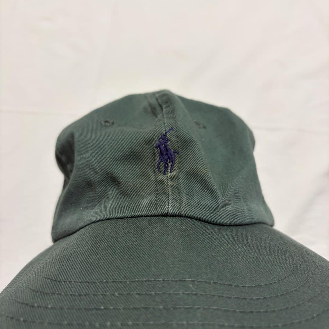 90s USA製 Polo by RALPH LAUREN キャップ　グリーン