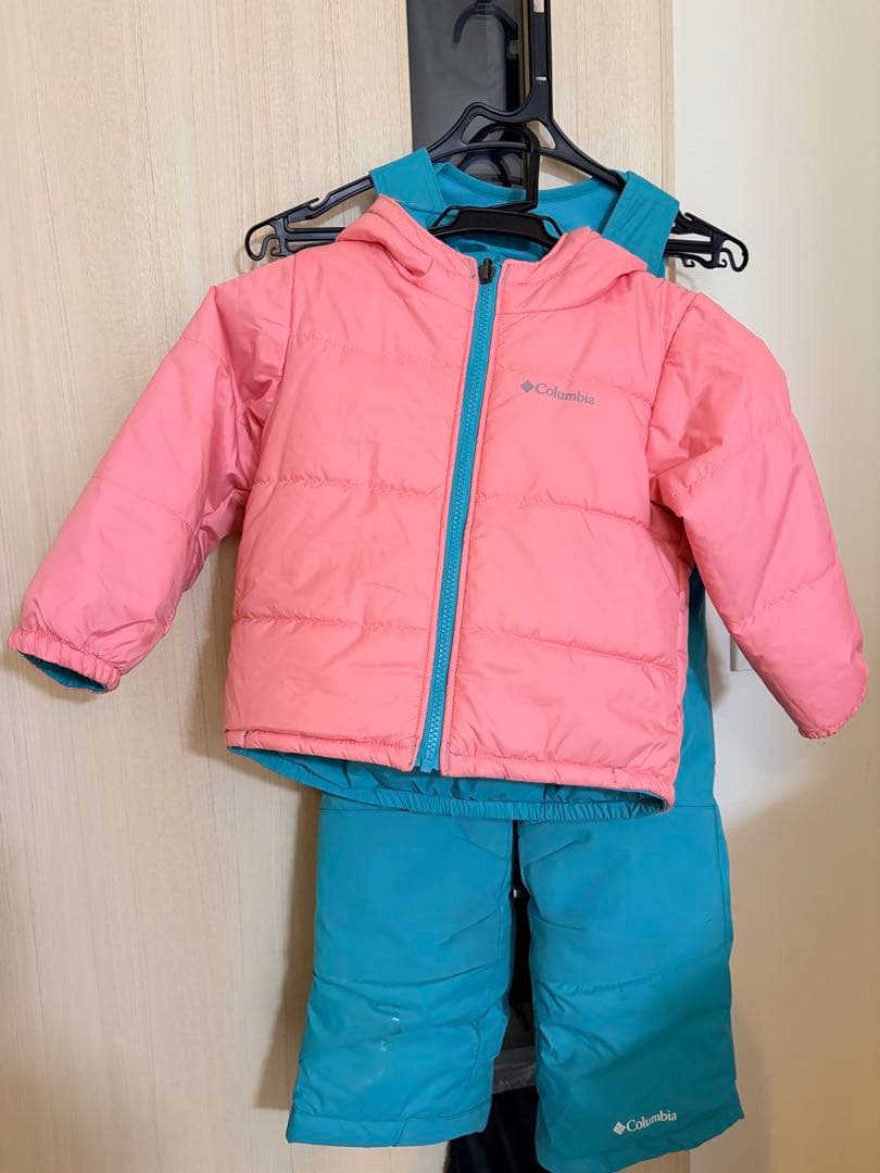 【匿名配送】Columbia スキーウェア 3Tリバーシブル 水色 ピンク