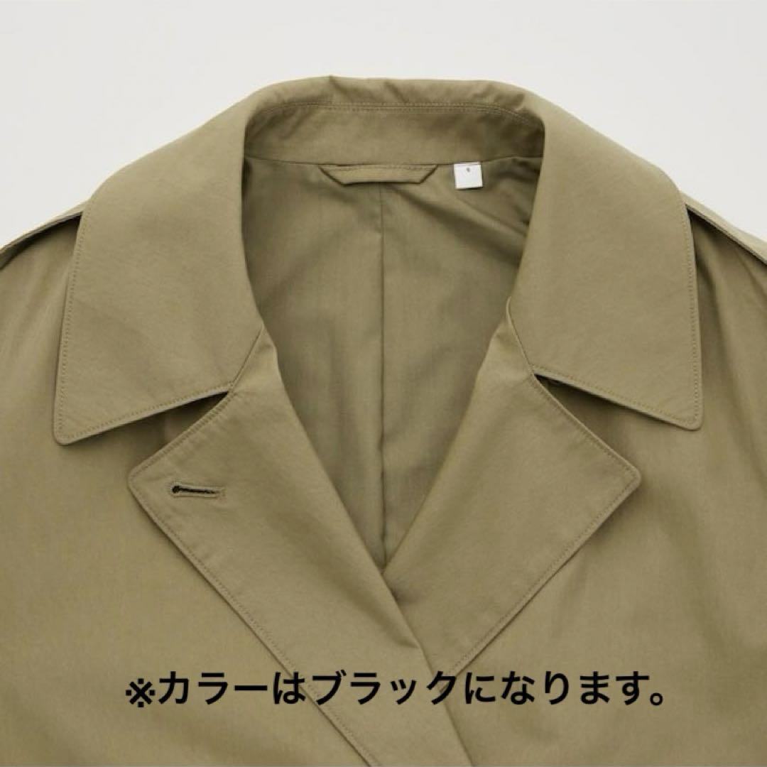 UNIQLO U レディース　オーバートレンチコート　 M 新品タグ付　ブラック