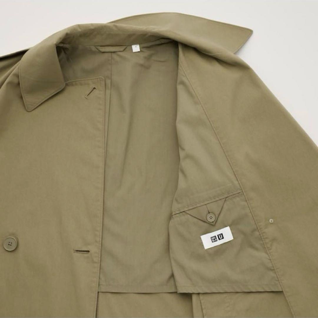UNIQLO U レディース　オーバートレンチコート　 M 新品タグ付　ブラック