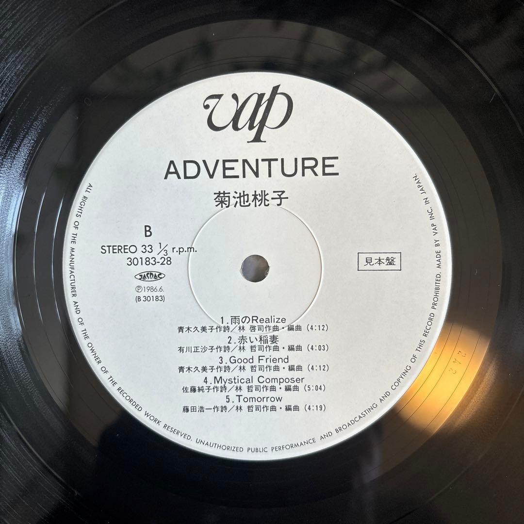 菊池桃子／ADVENTURE／もう逢えないかもしれない／林哲司／レコード／美盤