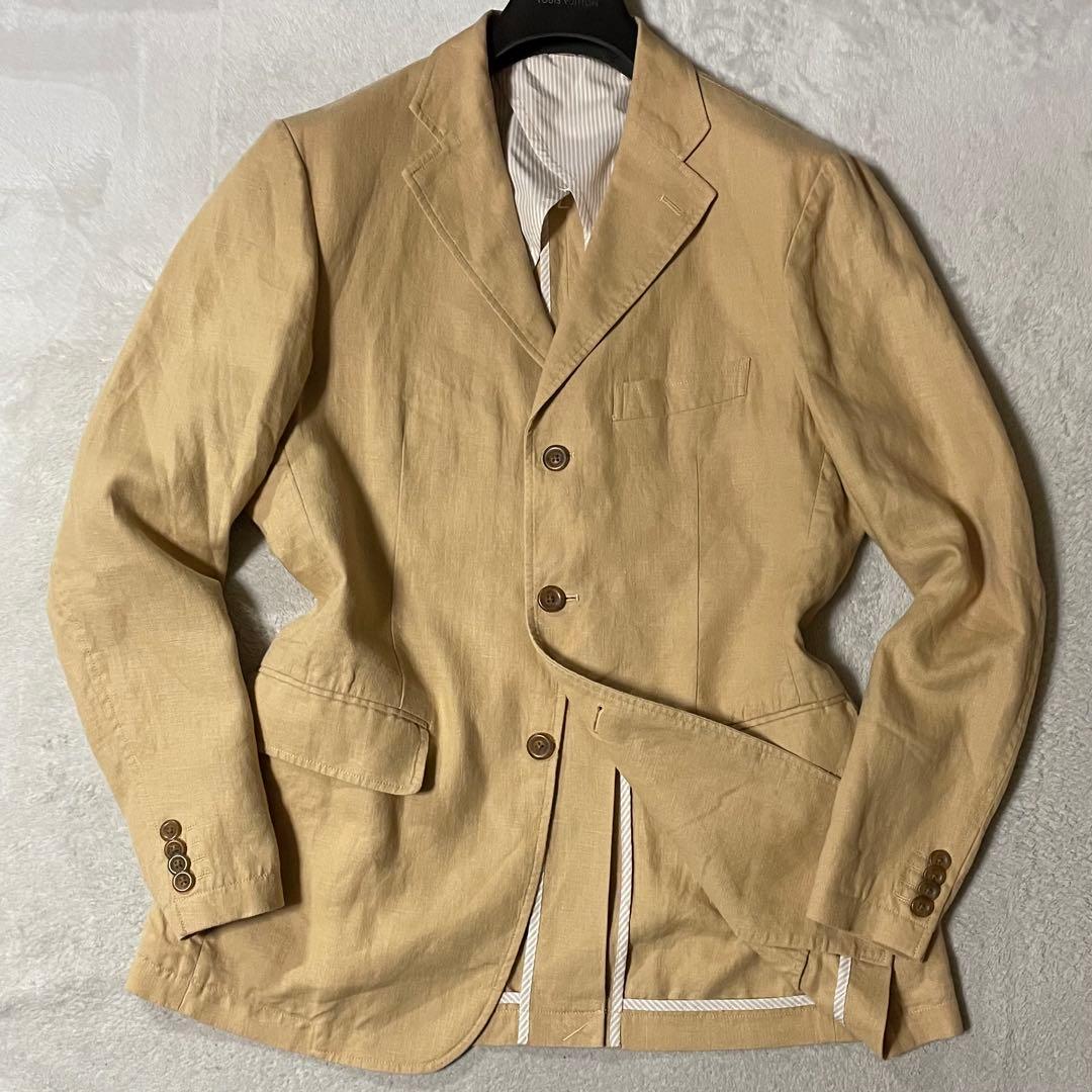 Bruno de Angelis 麻・リネン テーラードジャケット L 美品