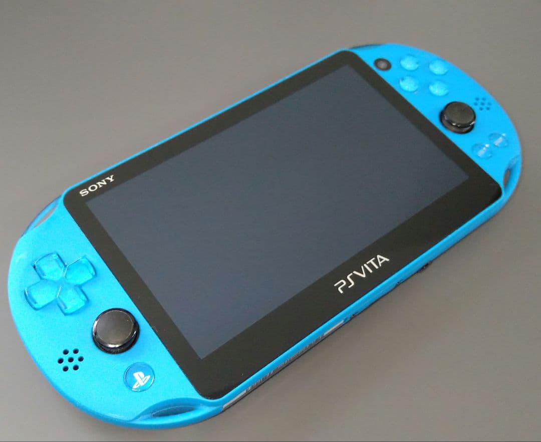 PS Vita アクアブルー 本体、カセットセット