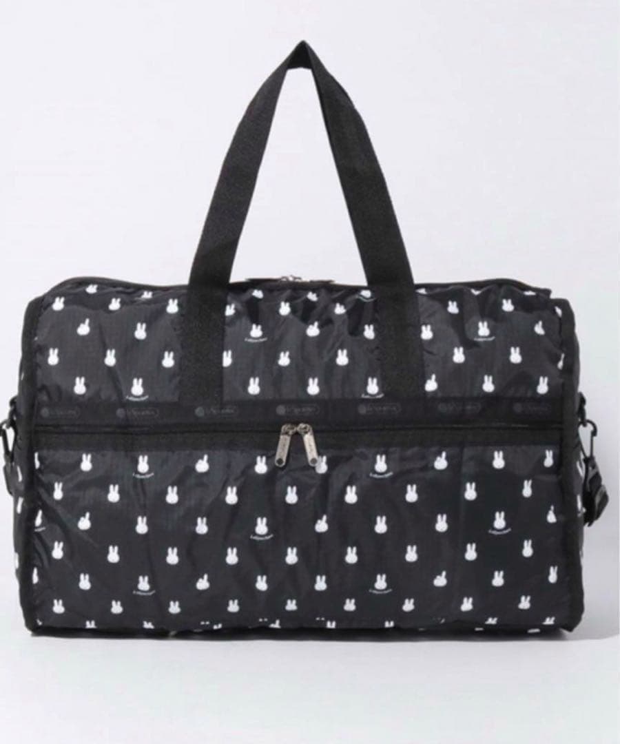 新品 レスポートサック　ミッフィーアンドダーンブラック ボストンバッグ