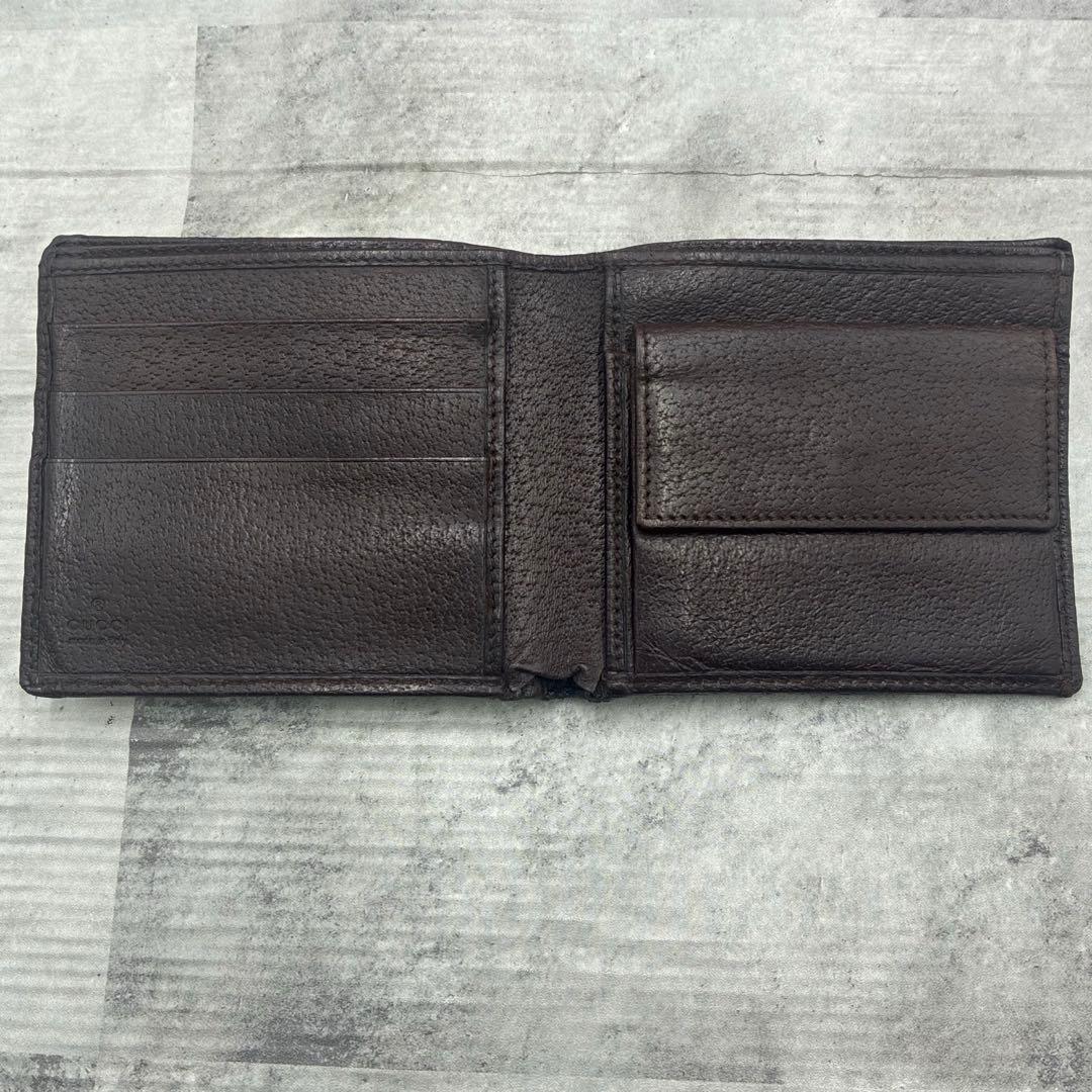正規 良品 グッチ GGキャンバス 二つ折り財布 ミニ財布 コンパクトウォレット