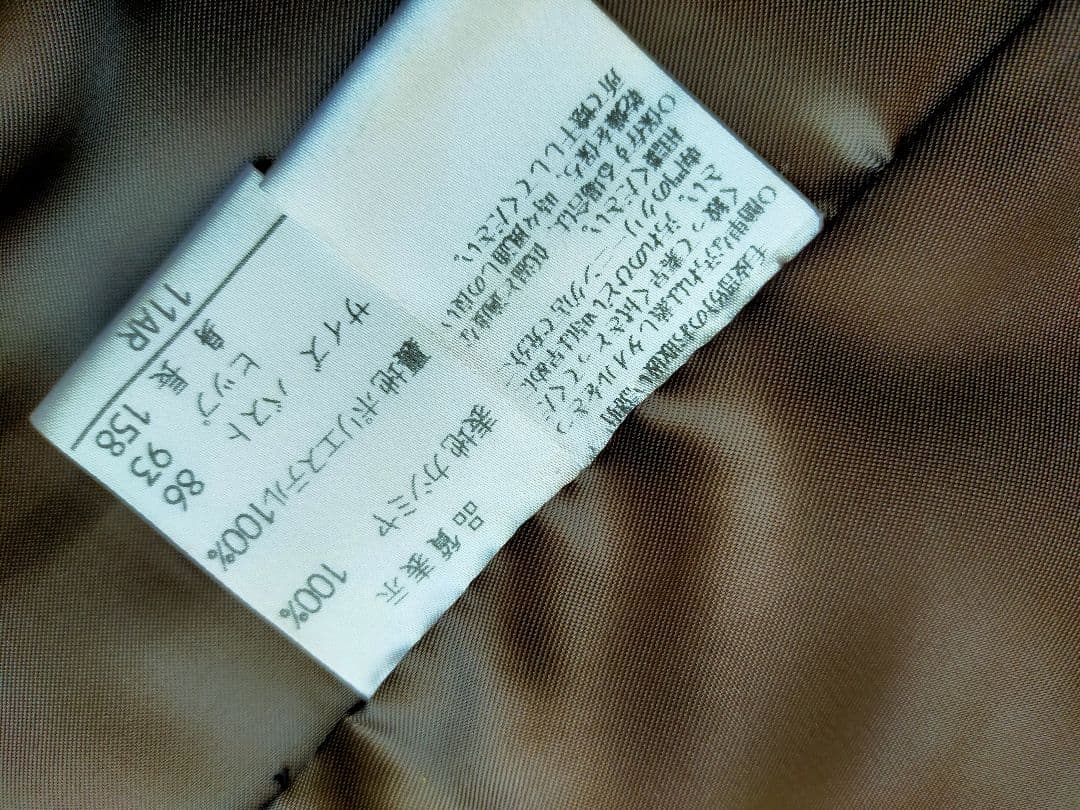 高級ブルーフォックス付きカシミヤ100 ％ロングコート！ブラウン系11号