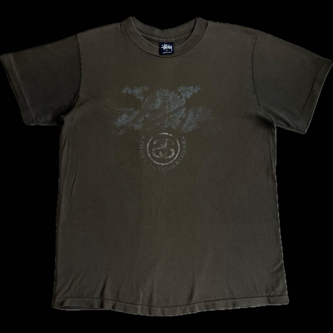 “Dragon × STUSSY”old stussy Tシャツ 90s 紺タグ