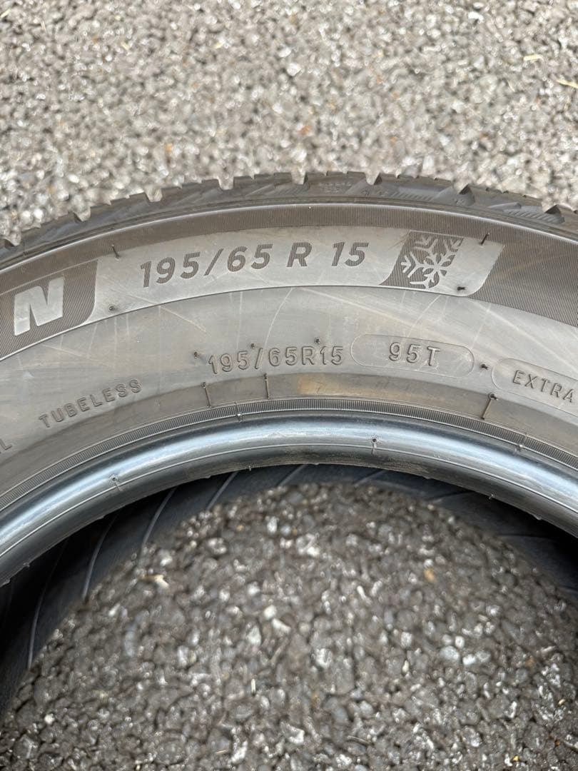 スイロク195/65R15 4本スタッドレス ミシュランX-ICEバリ溝①