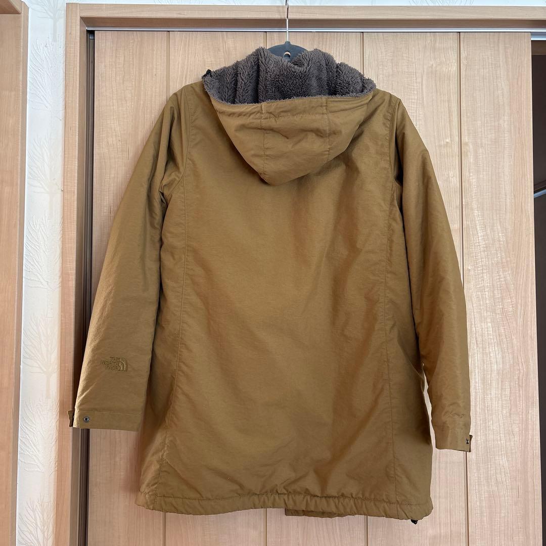 NORTH FACE コンパクトノマドコート　ブラウン　裏地ボア　レディースL