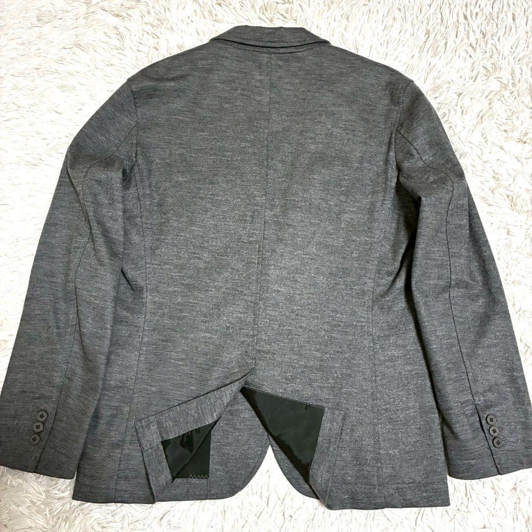 XL相当⭐️LACOSTE テーラードジャケット　伸縮性抜群　ウール グレー 50