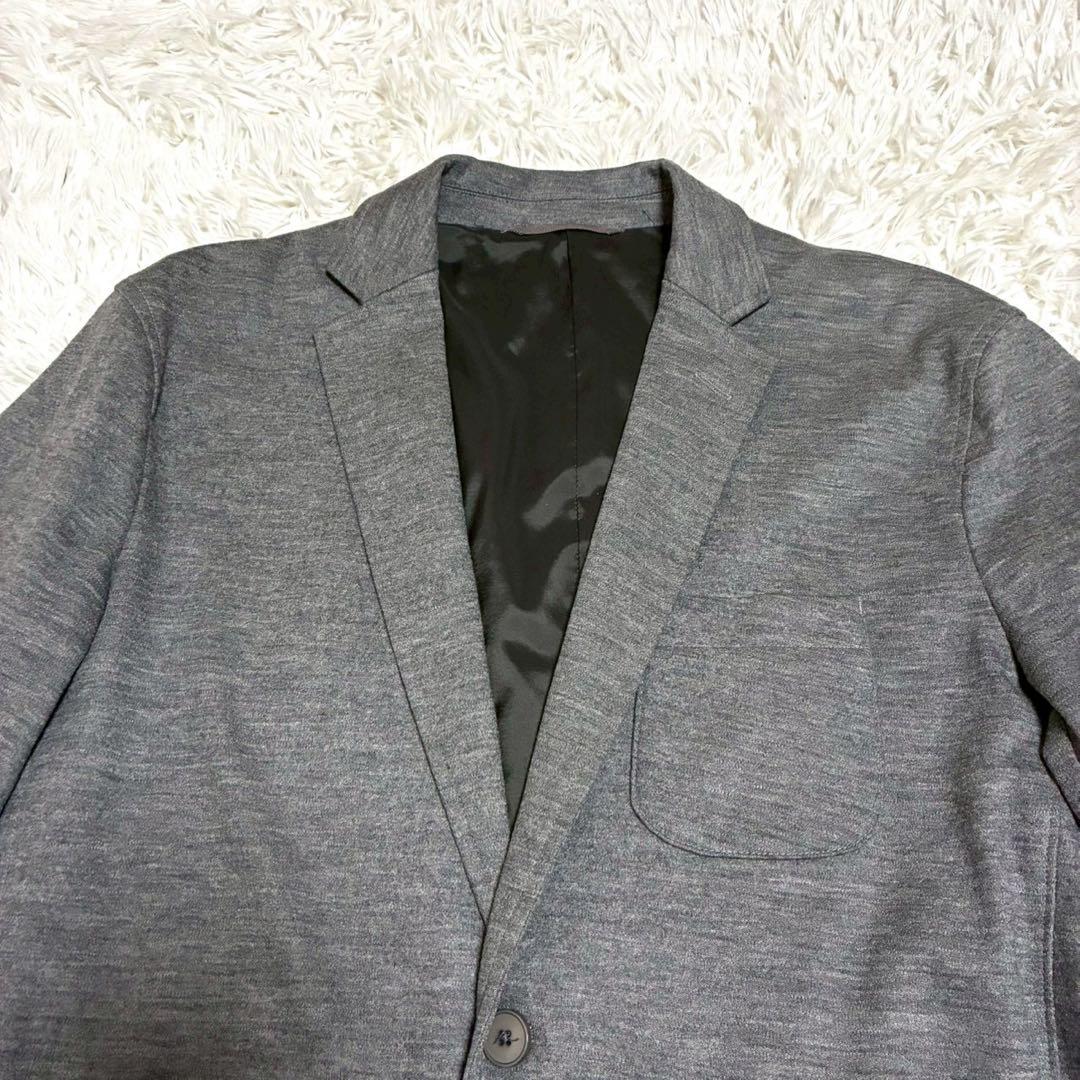 XL相当⭐️LACOSTE テーラードジャケット　伸縮性抜群　ウール グレー 50