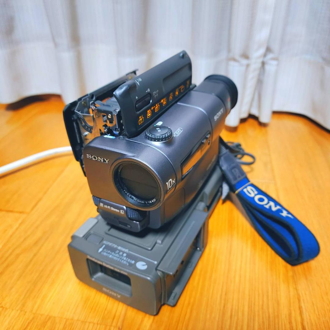【動作確認済】SONY 高画質 8ミリ Hi8 ビデオカメラ ステーションセット