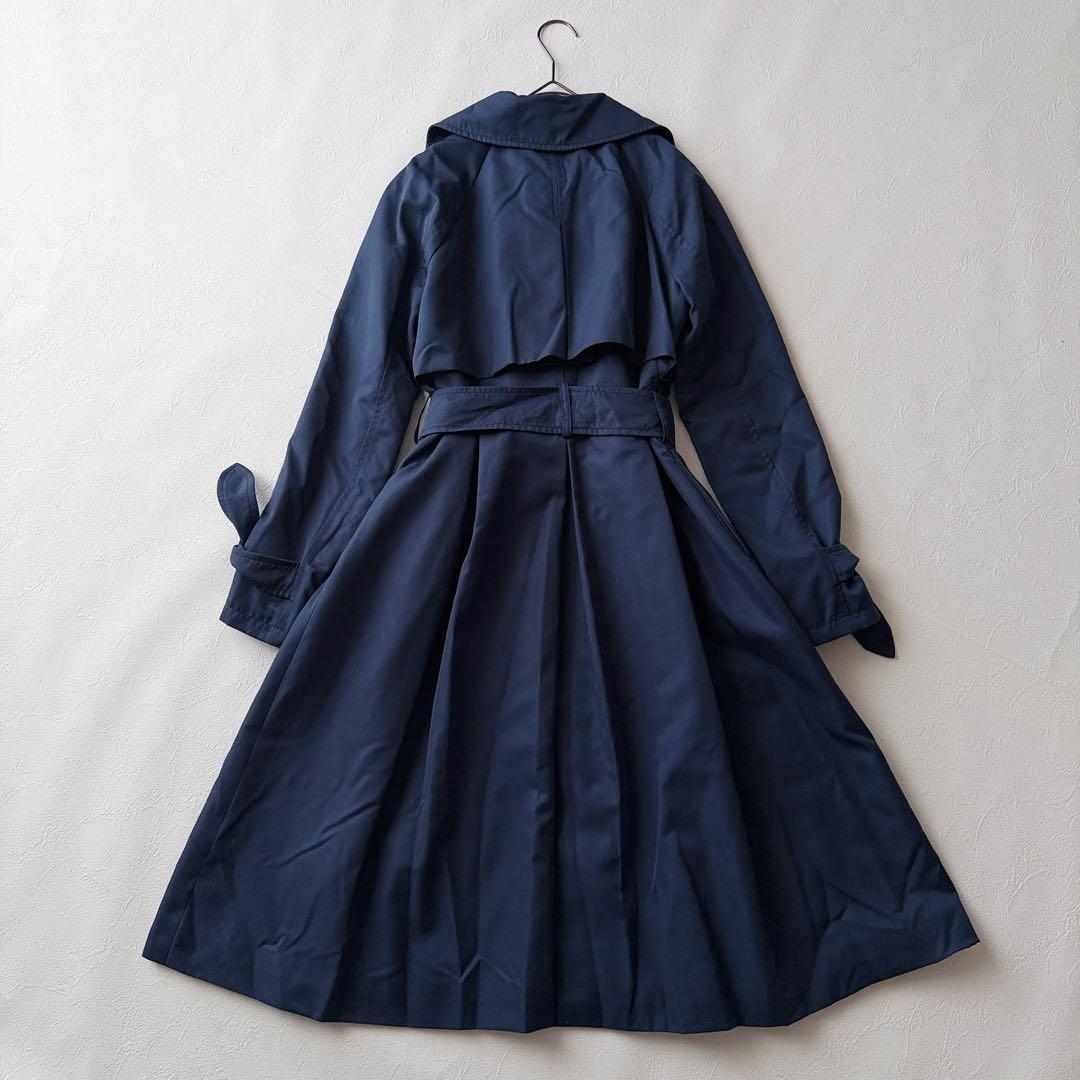 新品 ルイルエブティック スリークタッチリボンカフスロングトレンチコート L