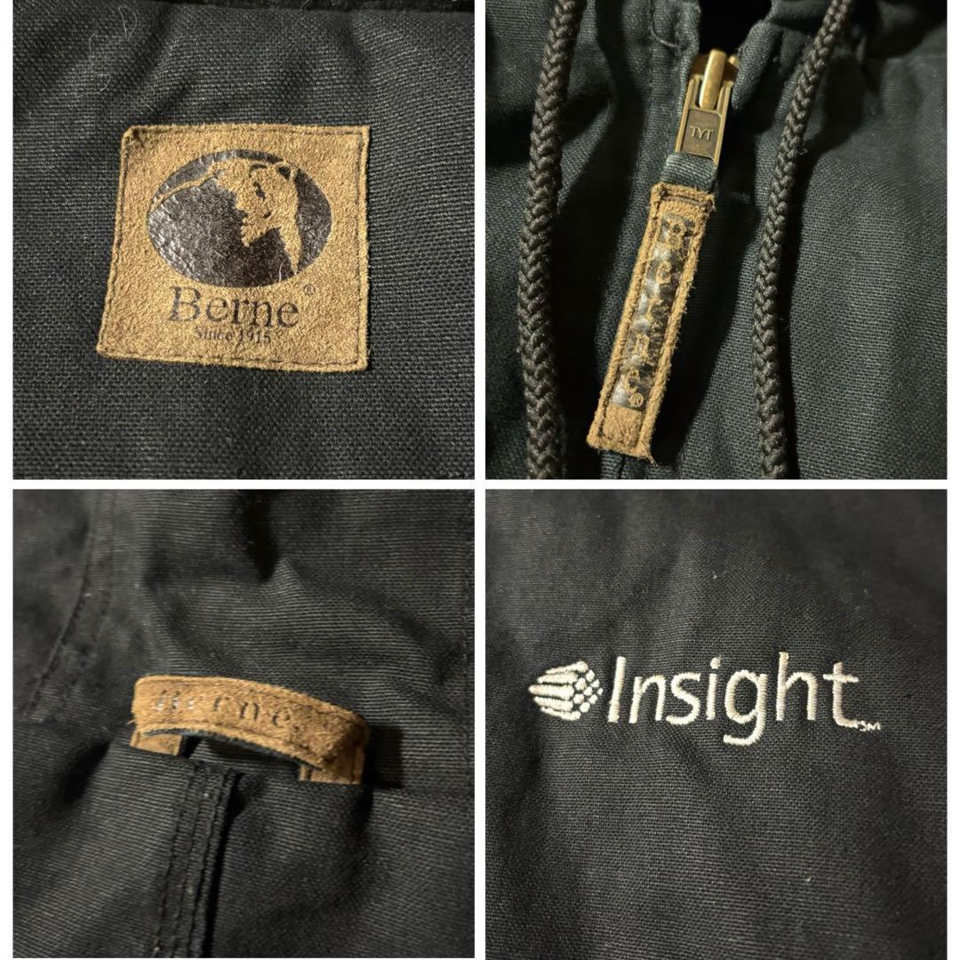 vintage Berneアクティブジャケットダックジャケット黒ブラック2XL