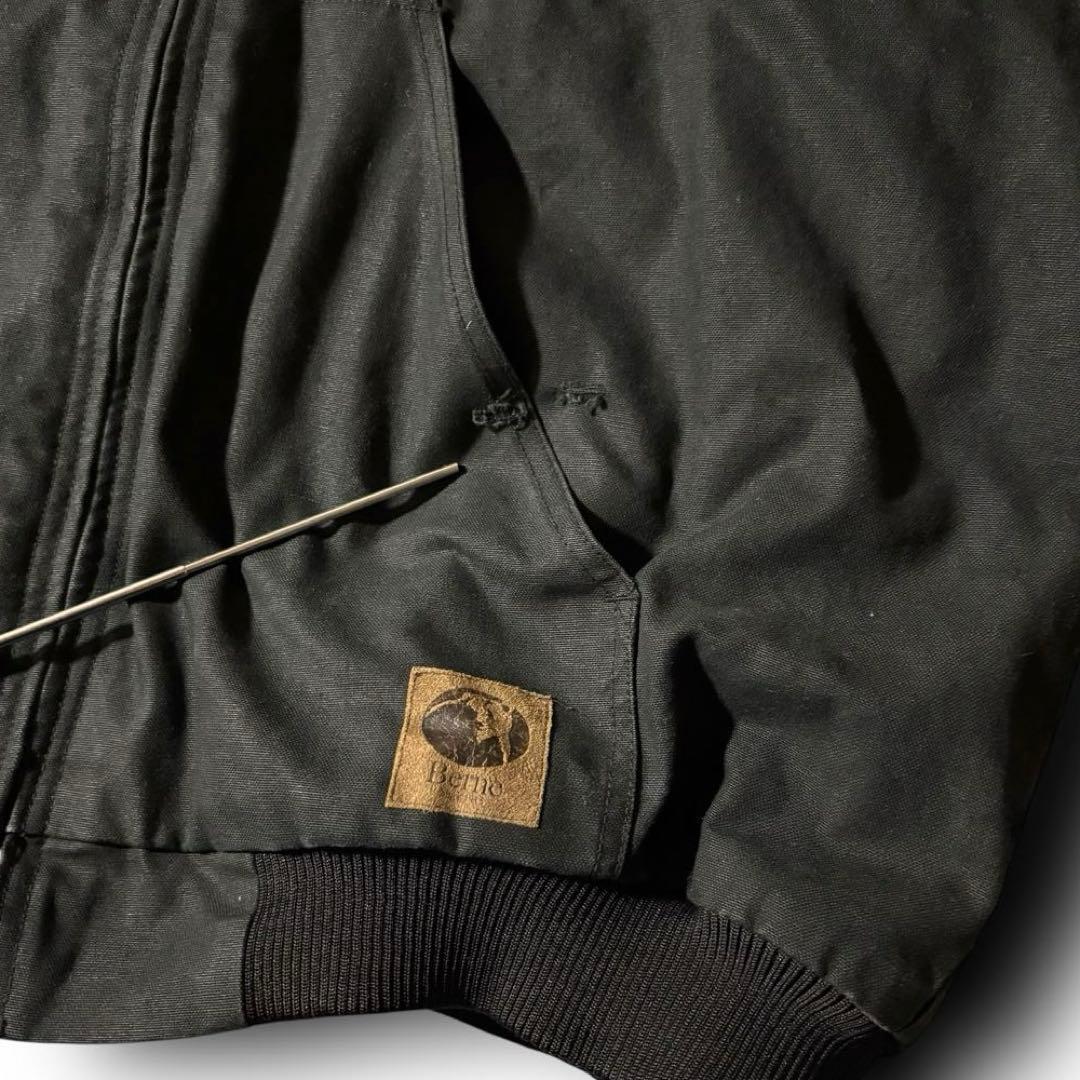 vintage Berneアクティブジャケットダックジャケット黒ブラック2XL