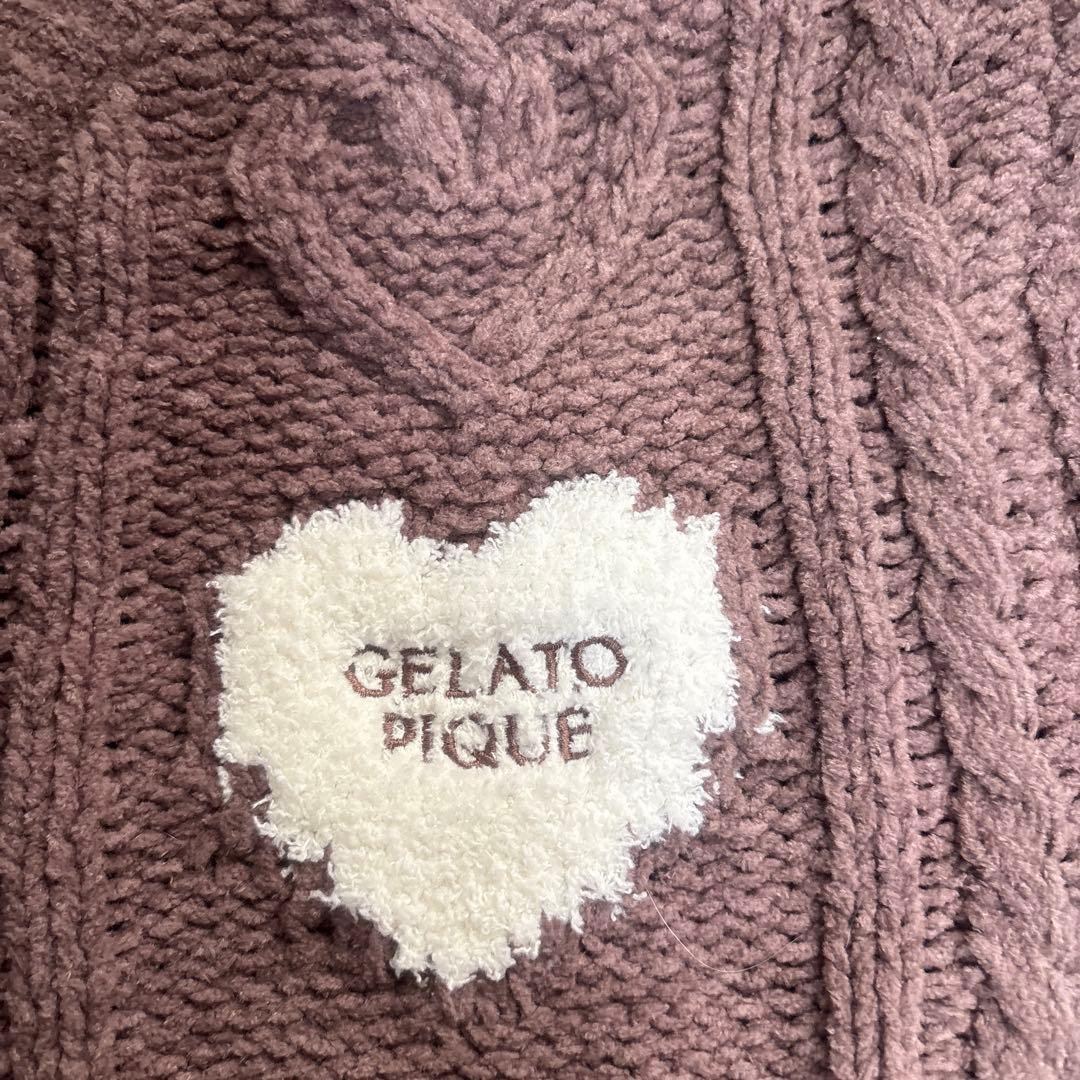 GELATO PIQUE ブラウン　ハートマーク　カーディガン