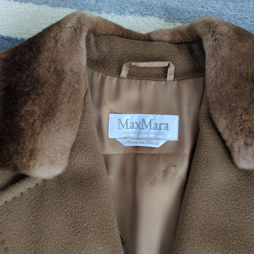 新品未使用 MaxMara マックスマーラ コートカシミヤ ミンクファー 38