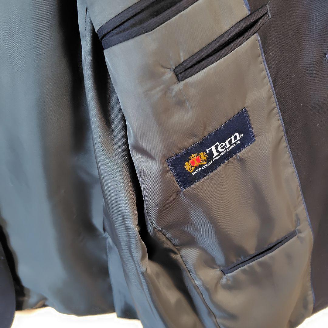 【新品】 Tern ジャケット 英国風ブレザー・銀ボタン 黒 AB7(XL)