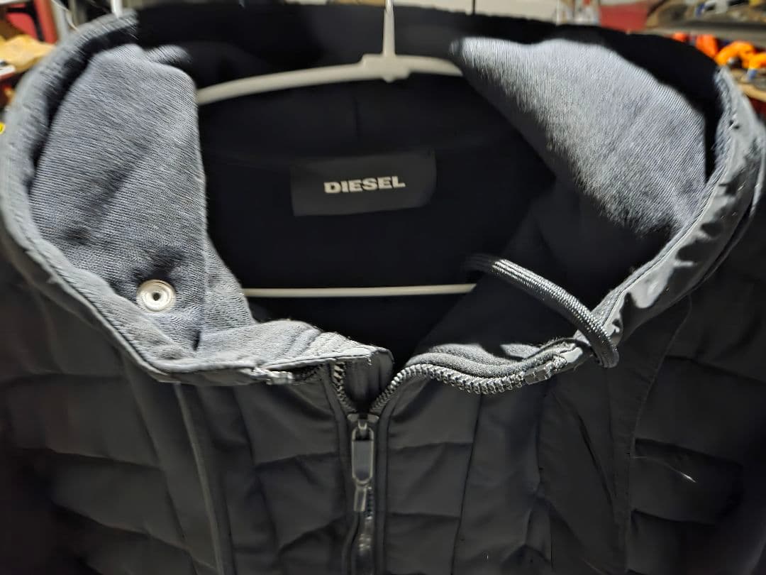 DIESEL ブラック キルティング ジャケット