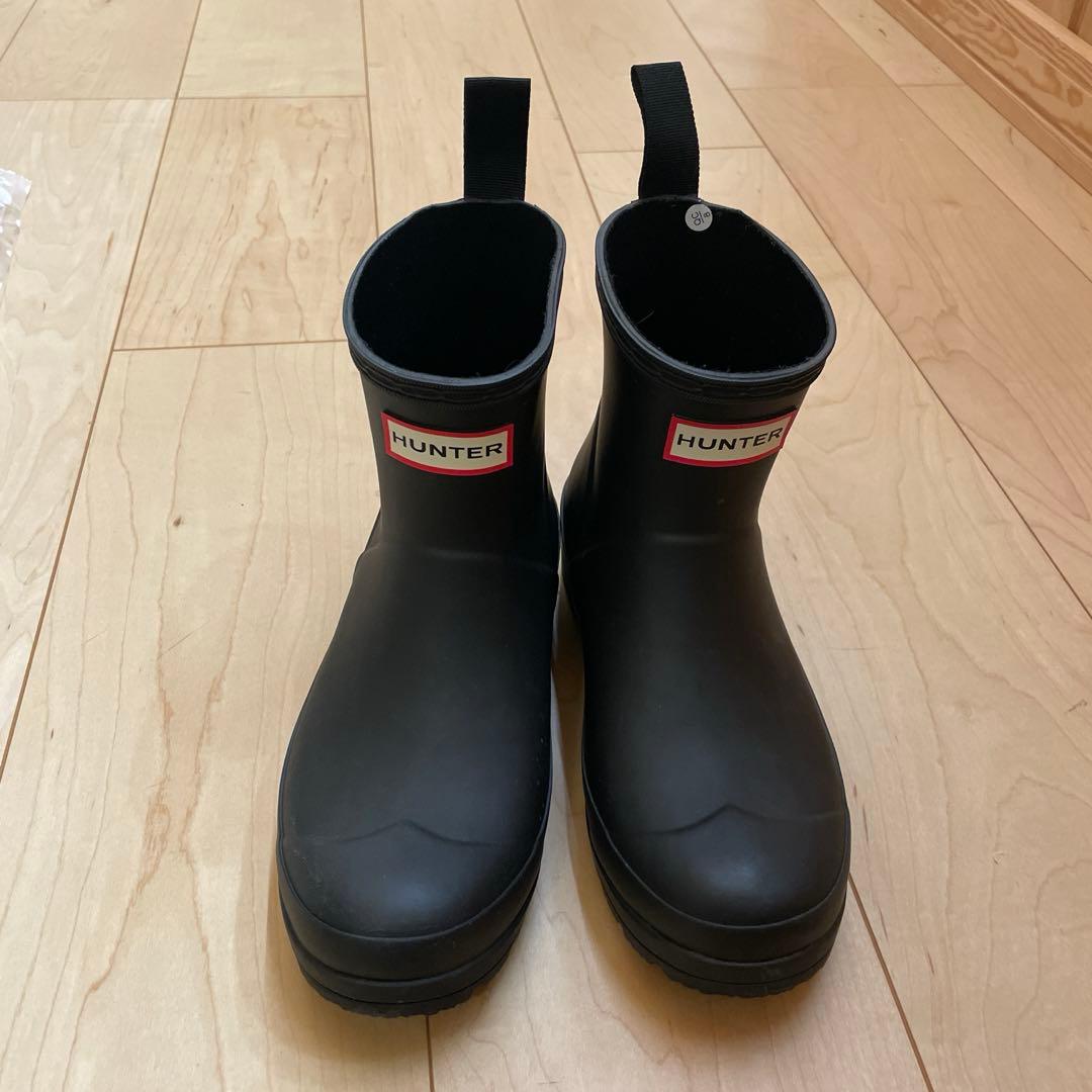 HUNTER ブラック レインシューズ ショートブーツ　ほぼ新品