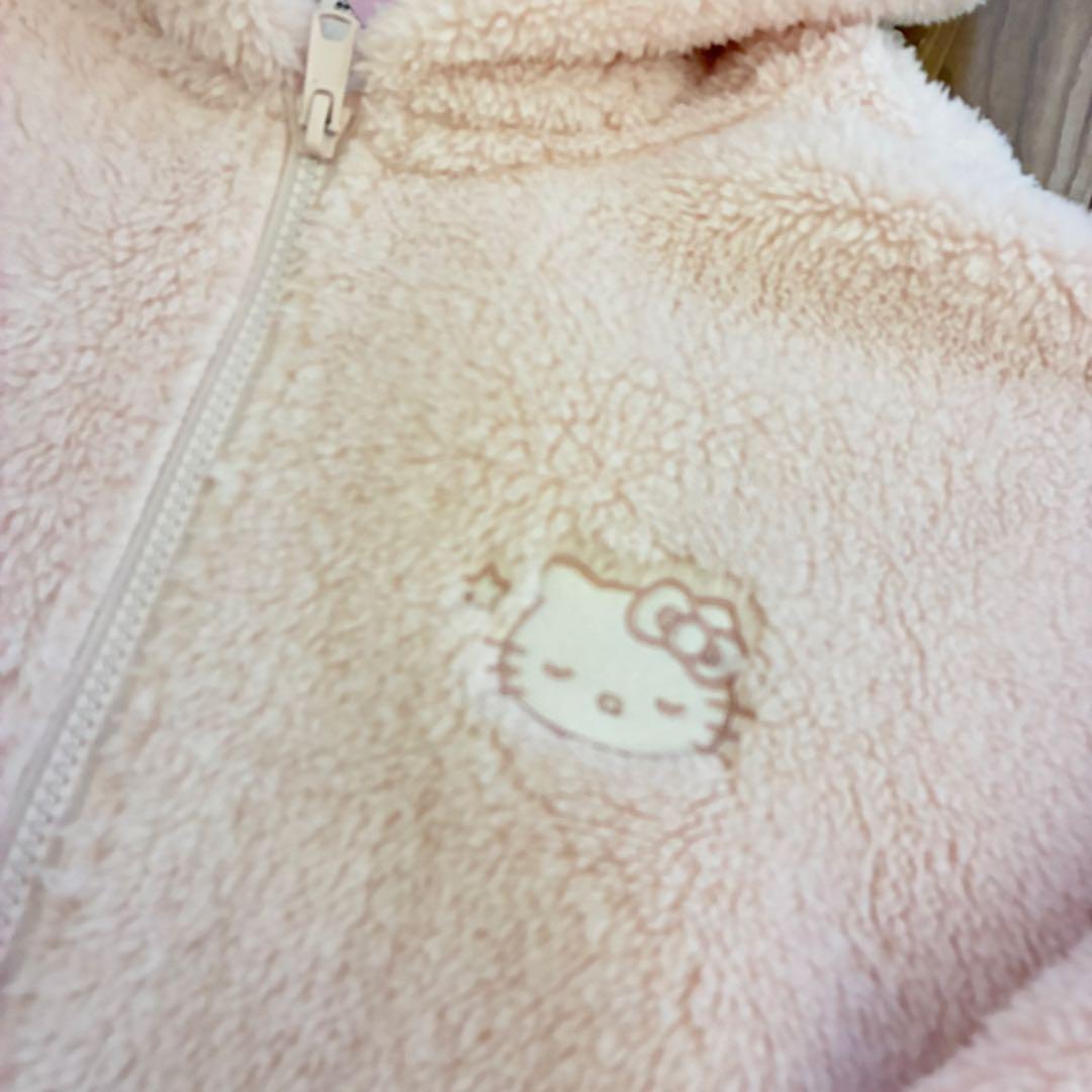 【未使用タグ付き】GU マシュマロフィール　パーカー　キティ　L