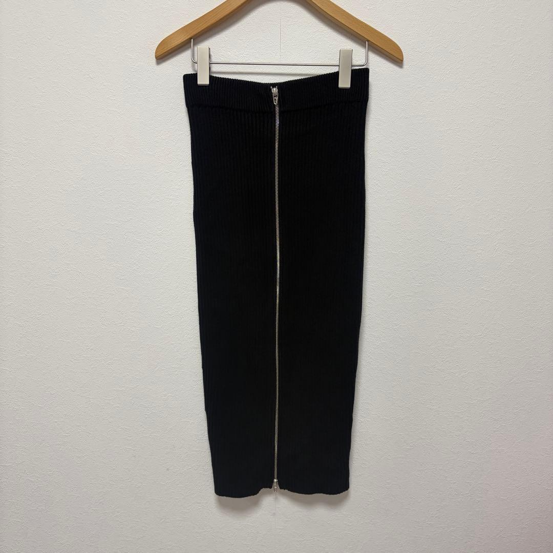 Alexander Wang ジップアップニットタイトスカート　コットン　BlK