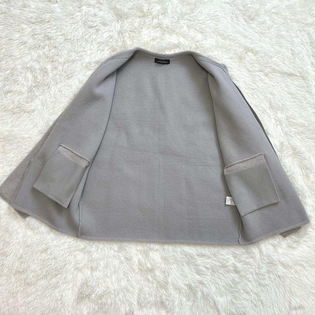 ✨極美品✨ FOXブレンド セッケツ ノーカラー ニット カーディガン