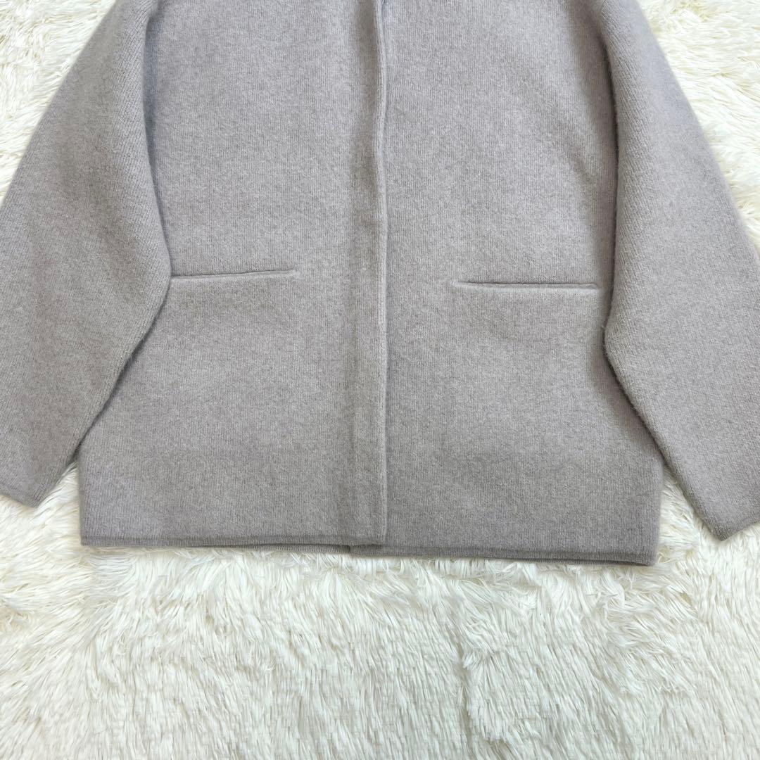 ✨極美品✨ FOXブレンド セッケツ ノーカラー ニット カーディガン