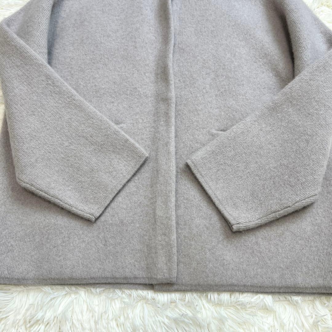 ✨極美品✨ FOXブレンド セッケツ ノーカラー ニット カーディガン