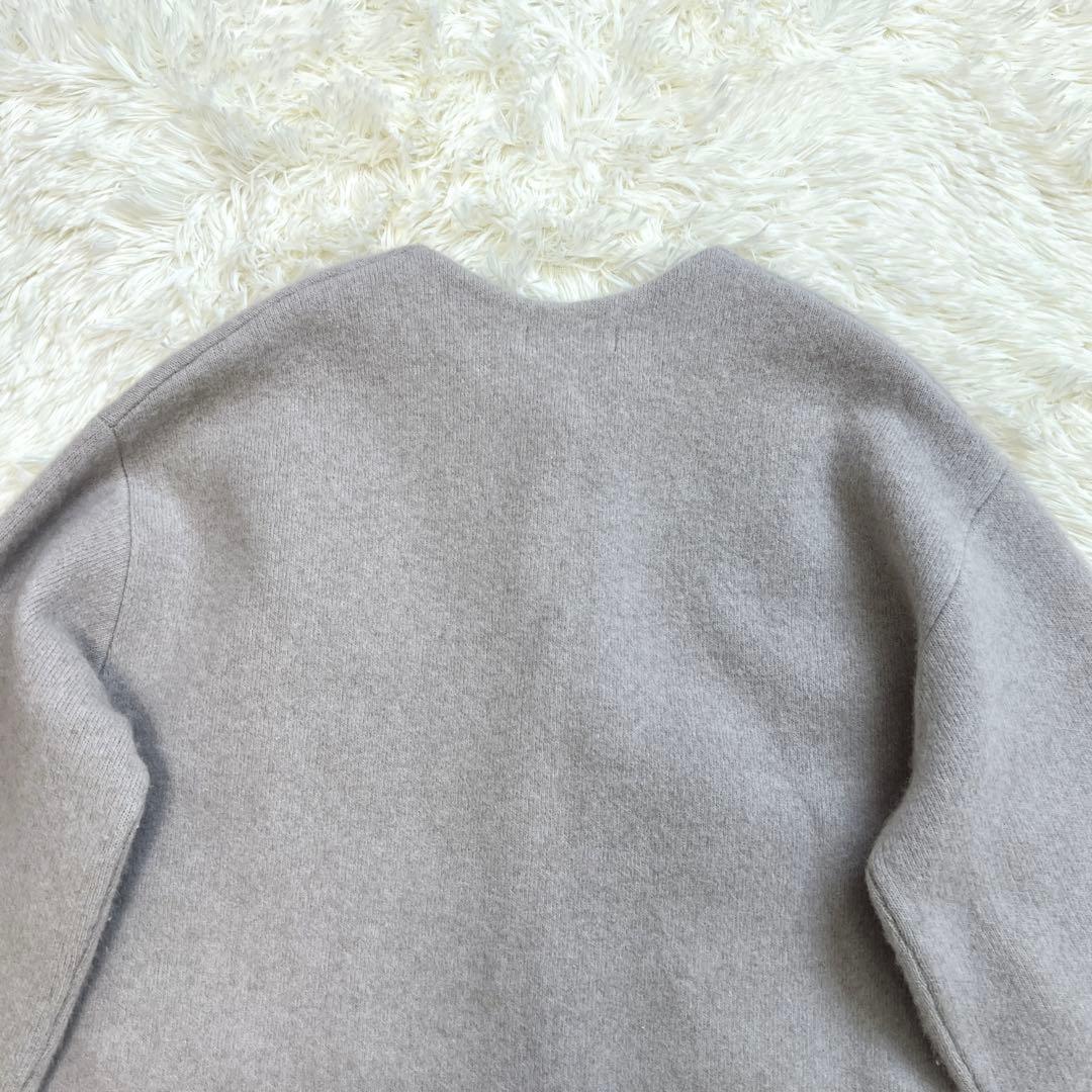 ✨極美品✨ FOXブレンド セッケツ ノーカラー ニット カーディガン