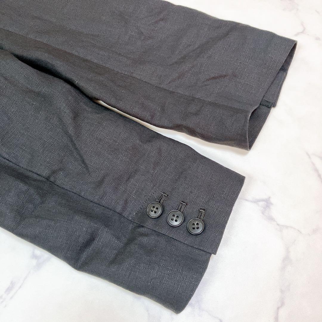 【美品】スローブイエナ リネンジャケット 黒 テーラード 24SS 美シルエット