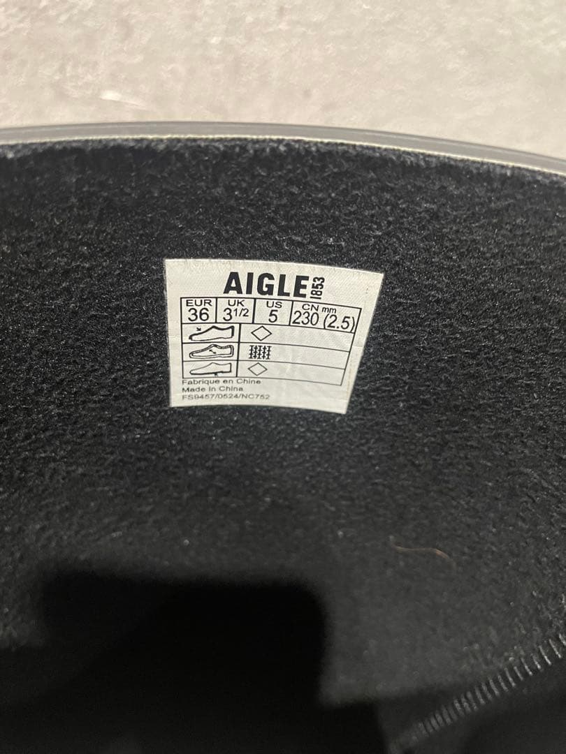 【AIGLE】エーグルレインブーツ 36