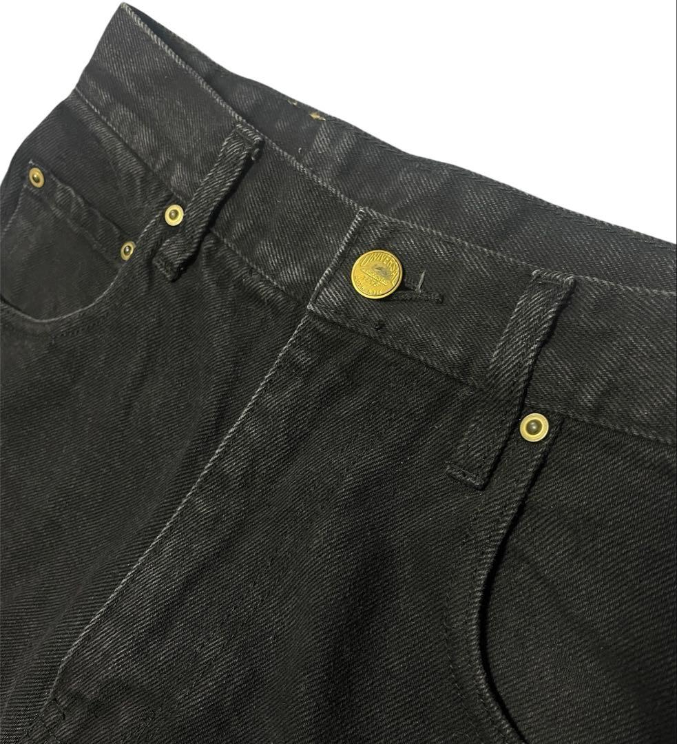 ピュアルセシン カーブデニムパンツ ブラック