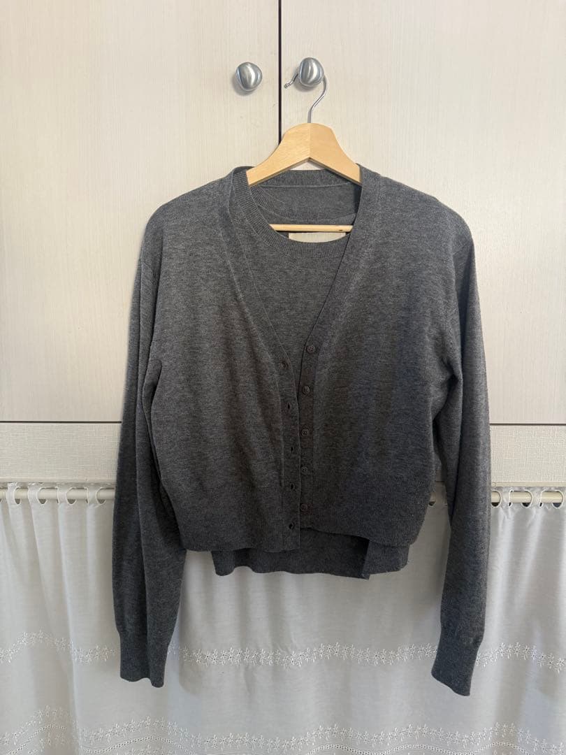 Todayful 2set useful knit グレー