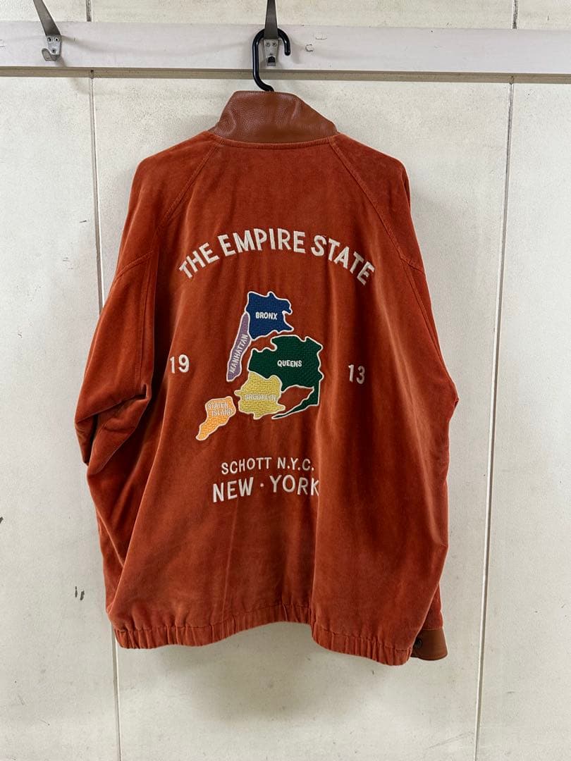ジャケット・アウター Schott LEATHER COMBI SOUVENIR JACKET