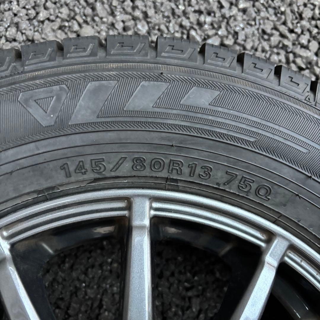 ダンロップ　WM03 145/80R13 スタッドレスタイヤホイール4本セット