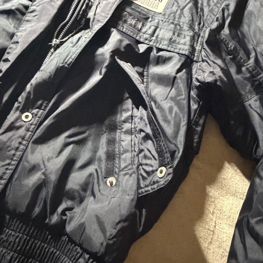 80s 90s マルボロ ヤマハ レーシングジャケット ブルゾン 中綿 黒