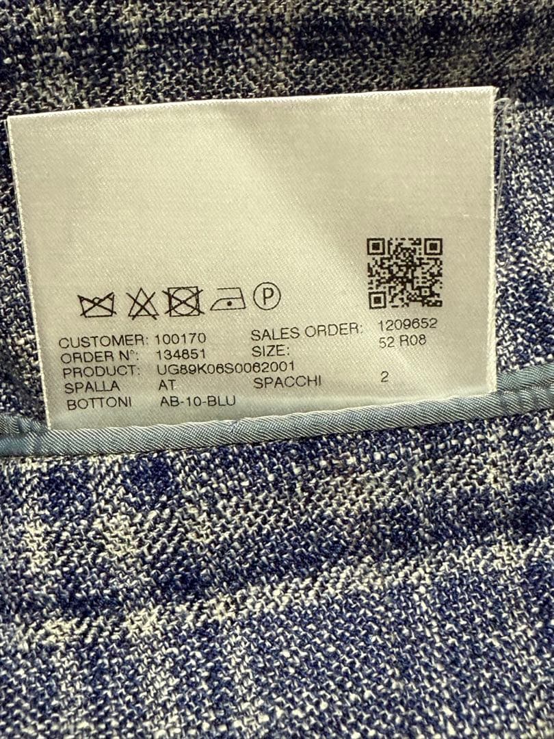 KITON キートン カシミヤ シルク リネン チェック柄 テーラードジャケット