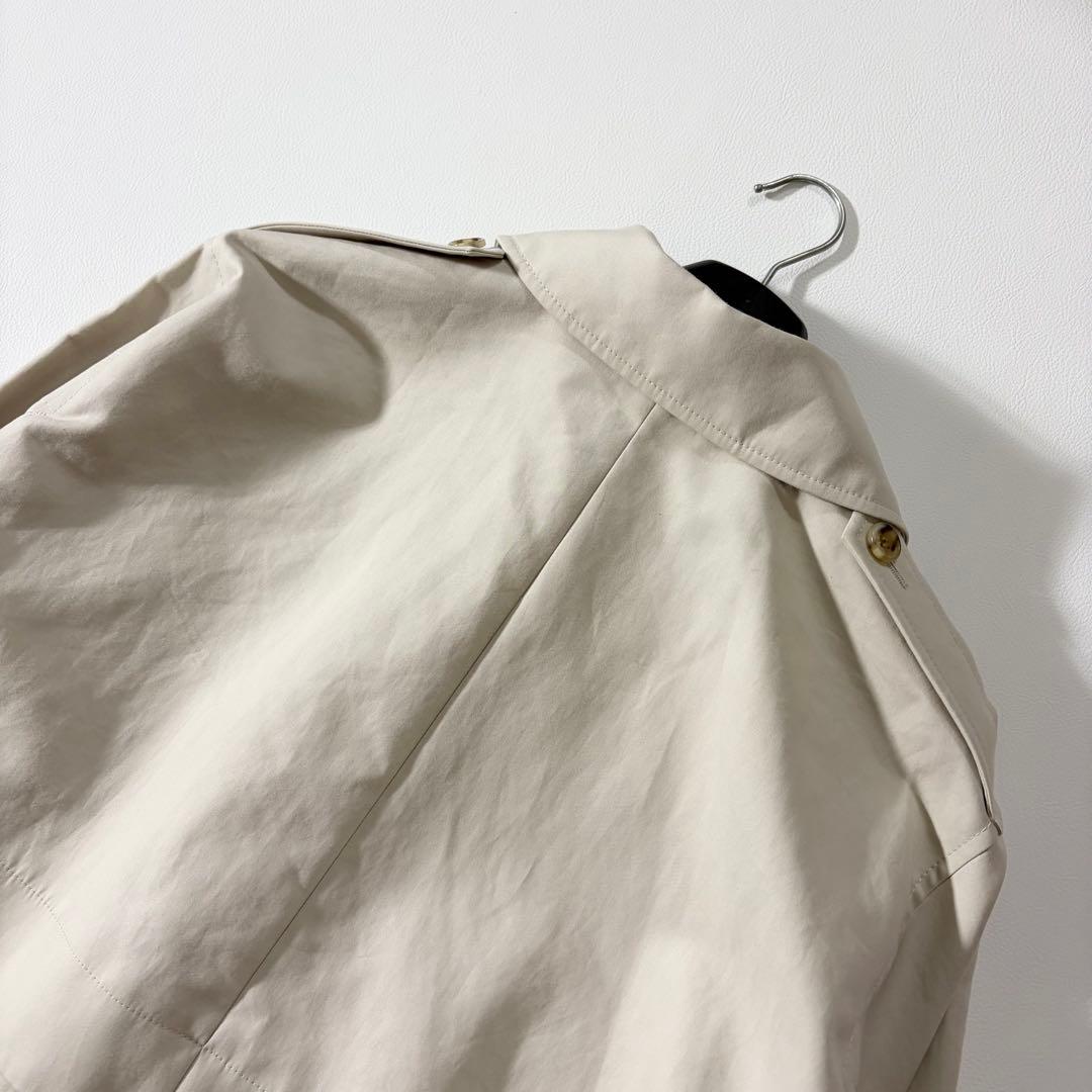 美品　ノーブル　25SS コットンダブルクロスハーフコート　ナチュラル